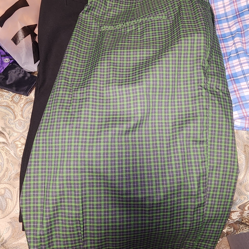 PGA Tour Green Plaid Men's Golf Shorts